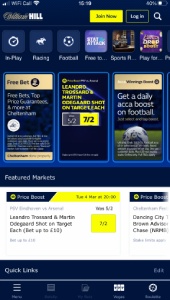 William Hill betting app